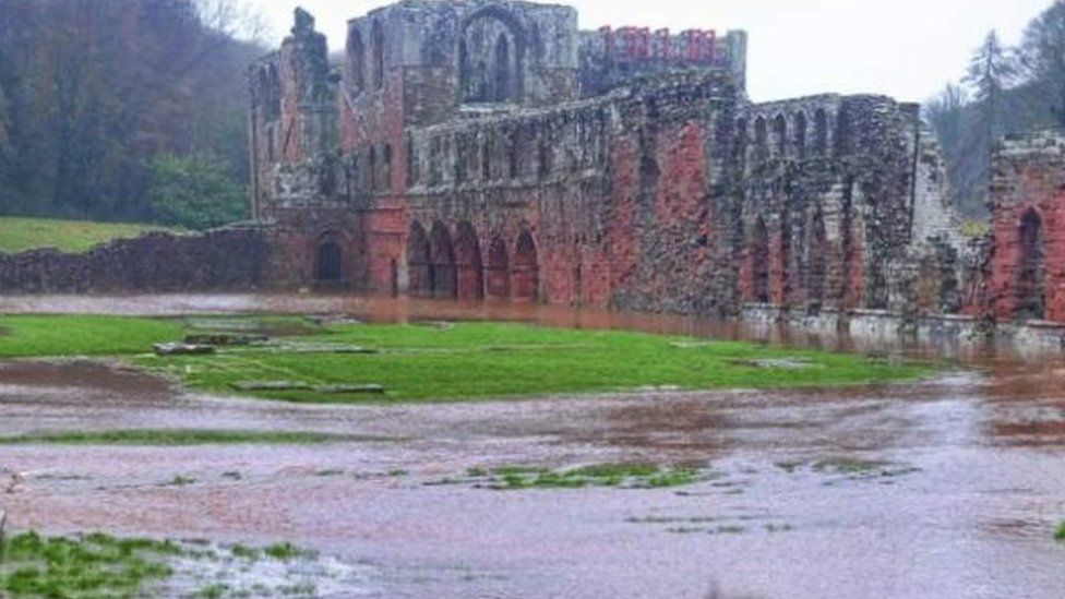 Flooded Furness abbey