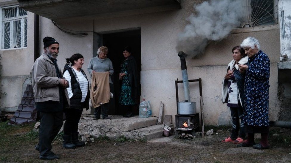 People in Shusha of Nagorno-Karabakh