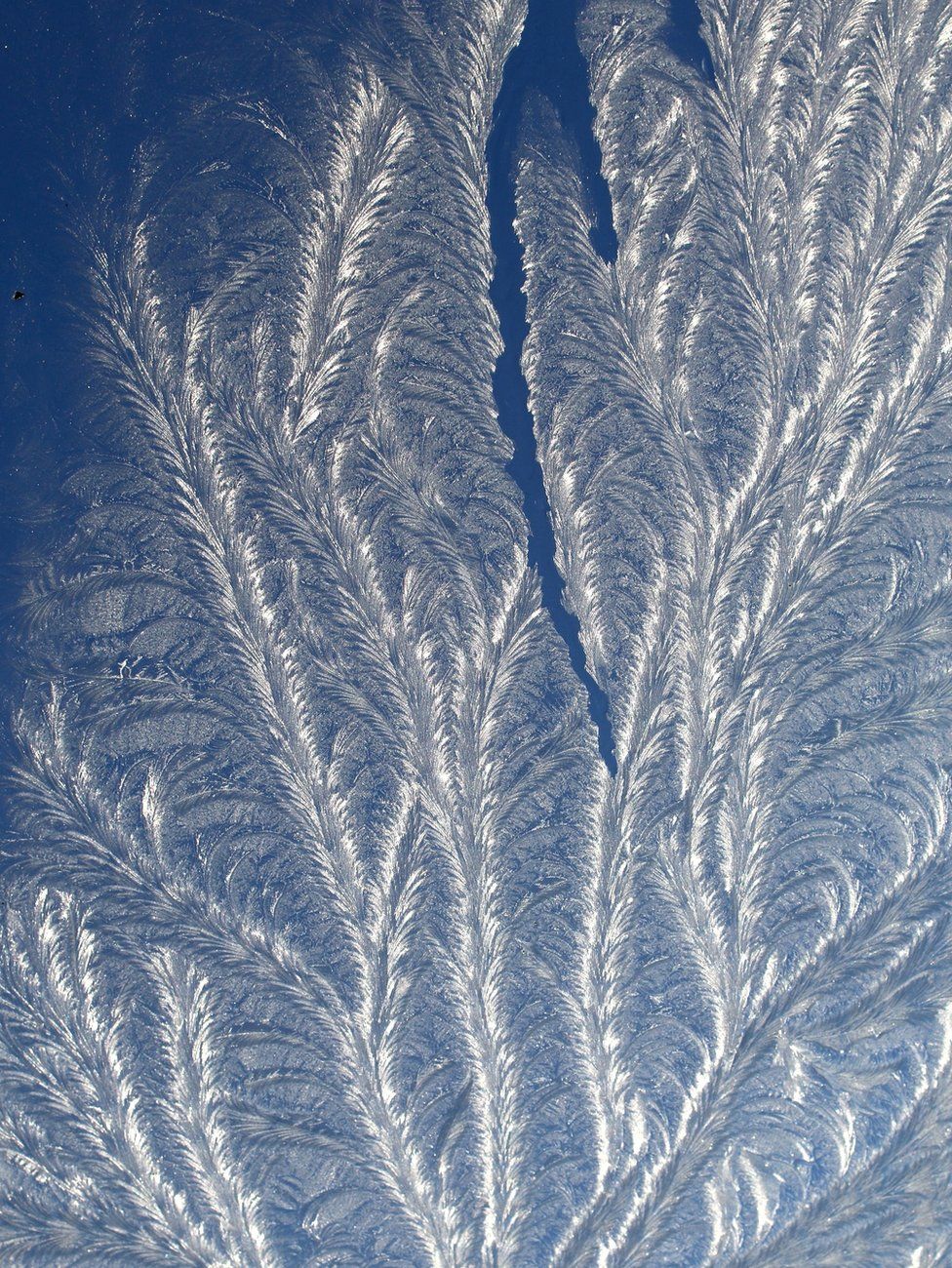 Frost on roof window