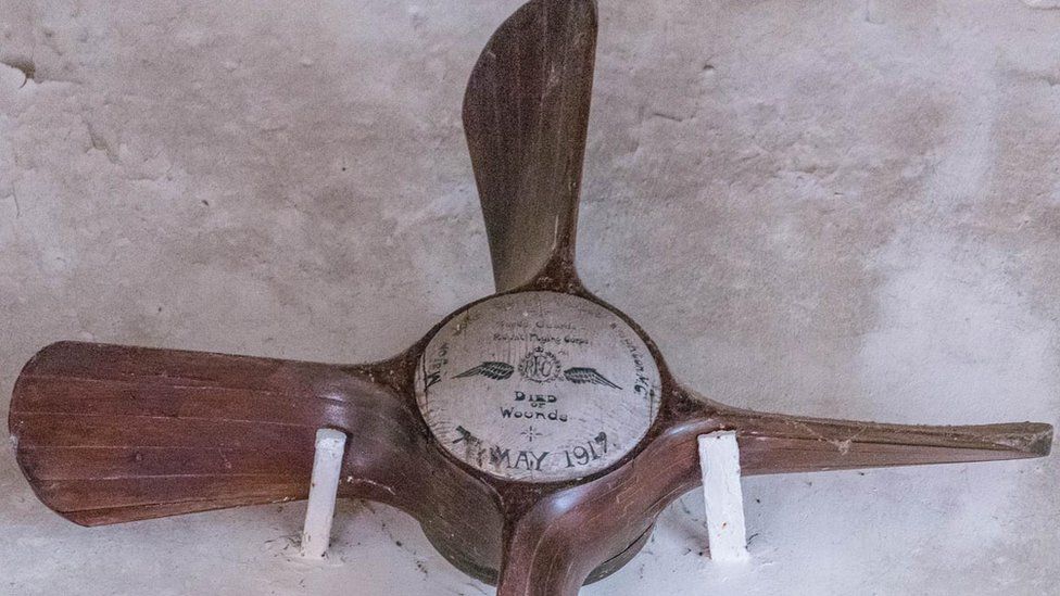Propeller cross at St Michael and All Angels, Alberbury