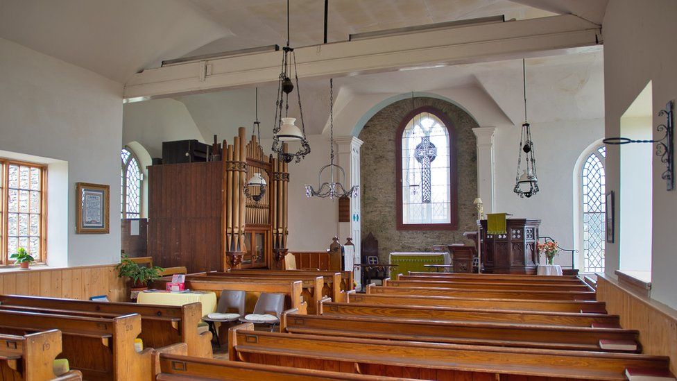 Inside of St Luke's Church in Baldwin