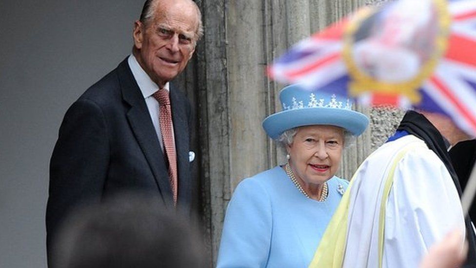 The Queen and Prince Philip visiting Enniskillen in 2012