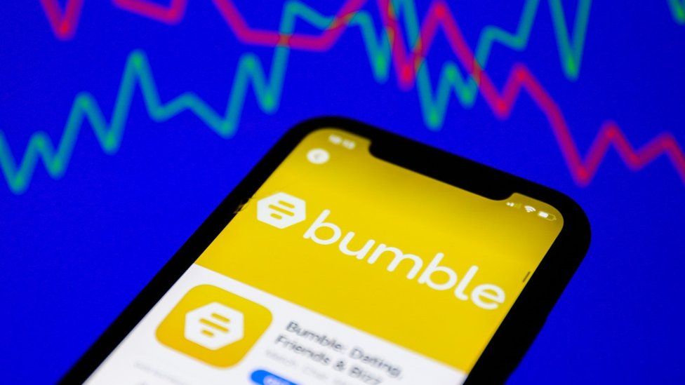 Bumble on a phone
