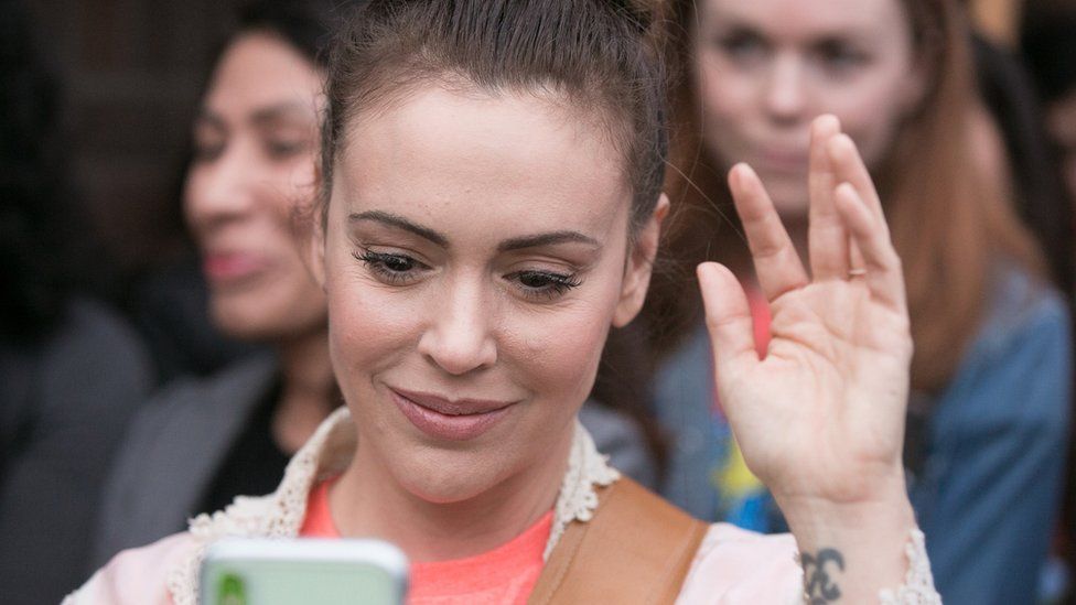 A picture of Alyssa Milano, whose tweet sparked a worldwide trend
