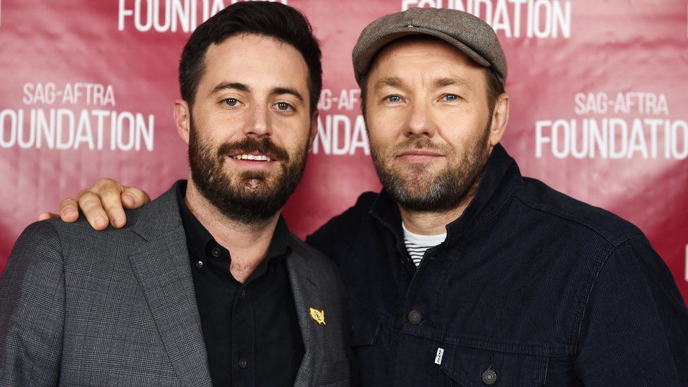 Boy Erased author Garrard Conley (L) and director and actor Joel Edgerton attend a screening of the film