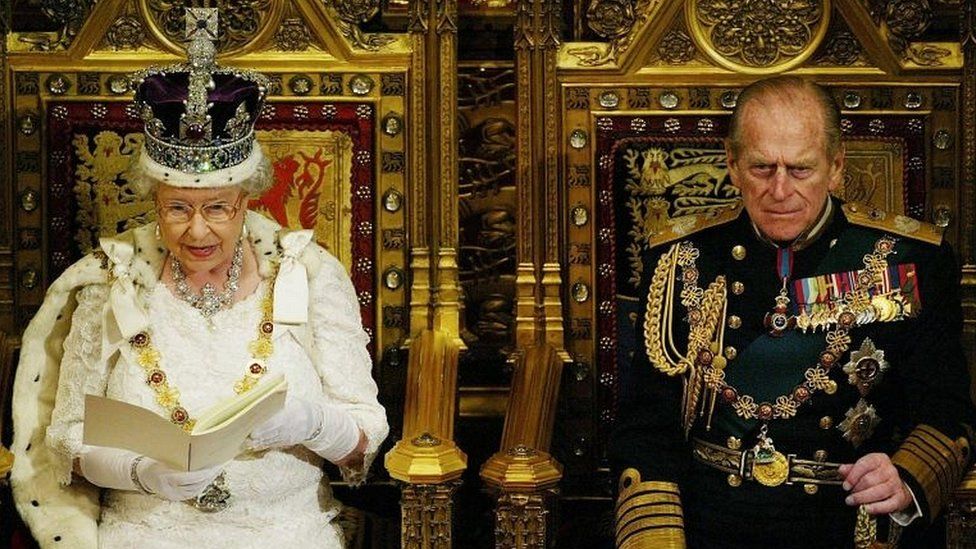 The Queen and Duke of Edinburgh at the 2013 State Opening of Parliament