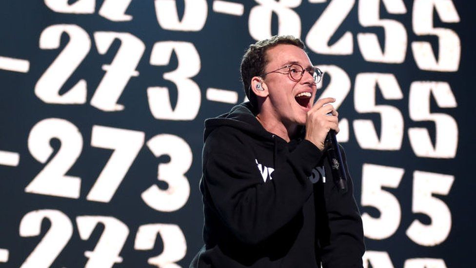 Logic performs onstage during the 2017 MTV Video Music Awards