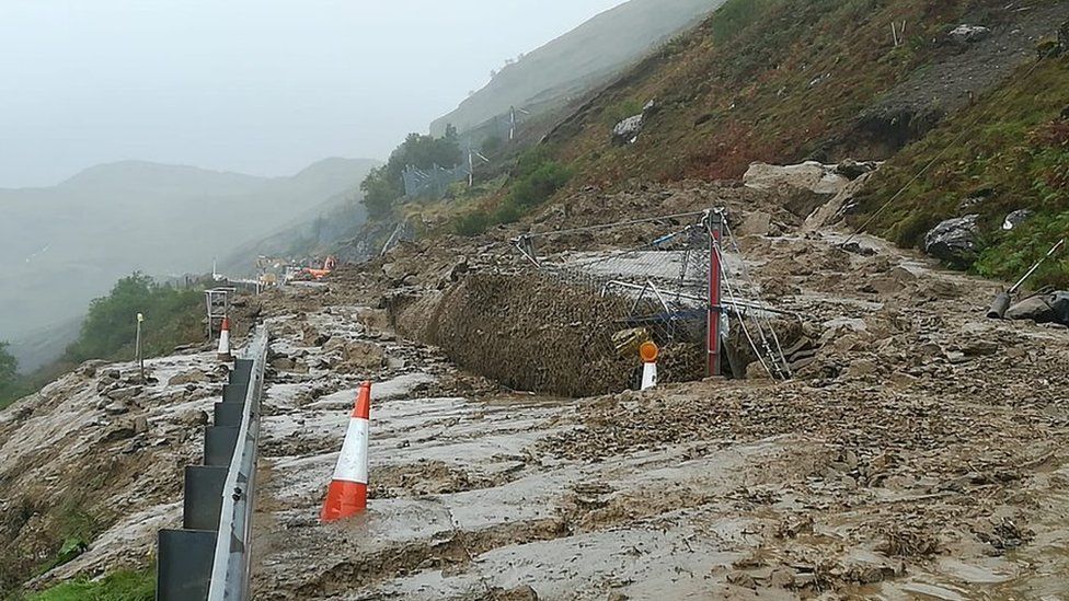 Significant landslide forces closure of Rest and Be Thankful