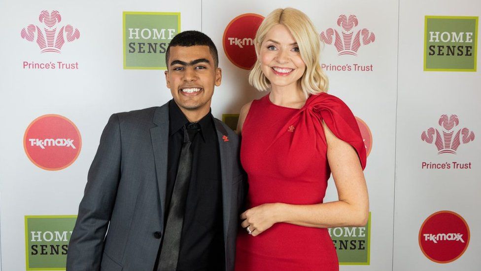 Motaz Amer with Holly Willoughby