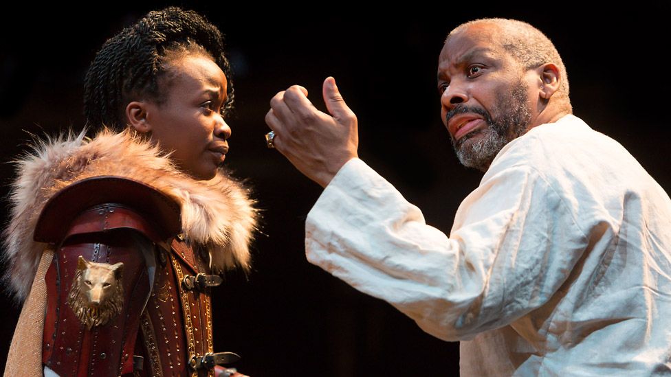 Pepter Lunkuse & Don Warrington in King Lear by Talawa and Manchester Royal Exchange