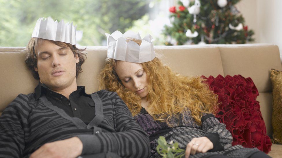 sleeping couple Christmas