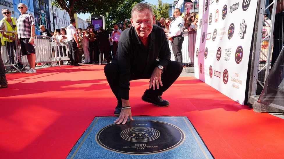 Ali Campbell pictured on red carpet