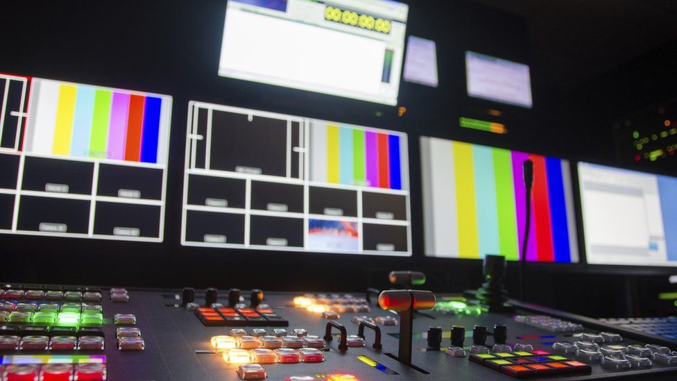 Picture of a television control room