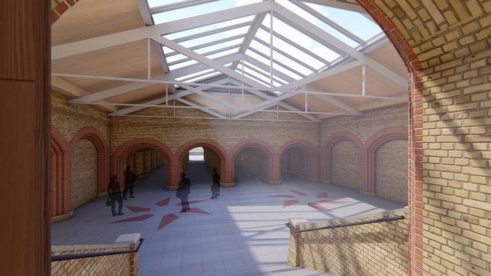Drawing of Crystal Palace subway restoration