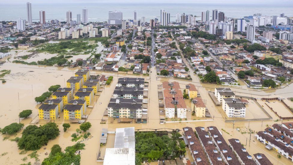 Floods inundated parts of Recife in May 2022