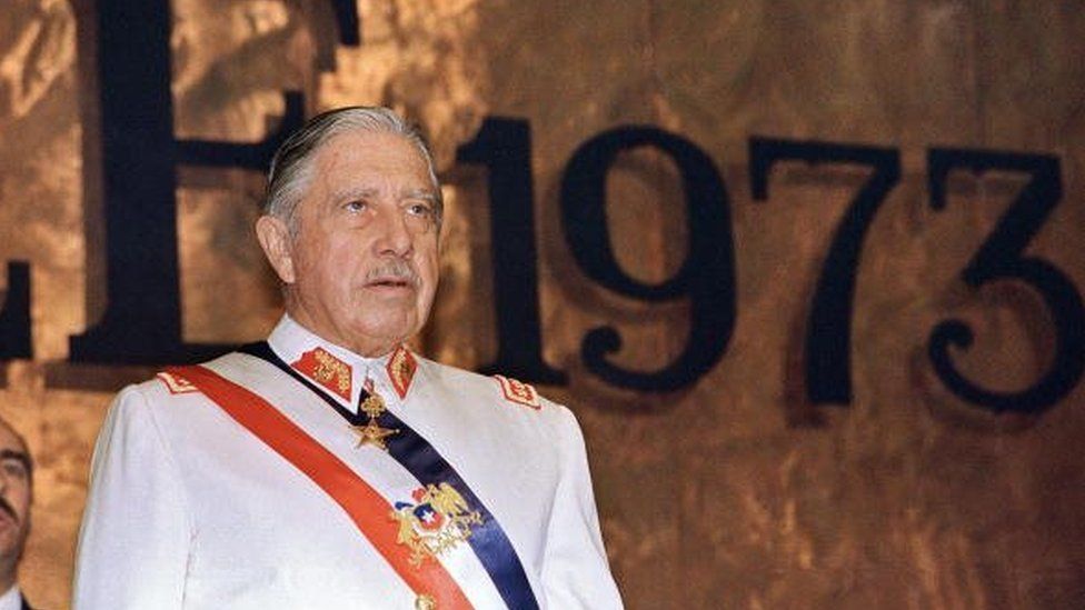 Picture taken 11 March 1988 of Gen Augusto Pinochet during an official ceremony in Santiago.