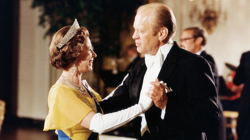 Queen Elizabeth II and Gerald Ford