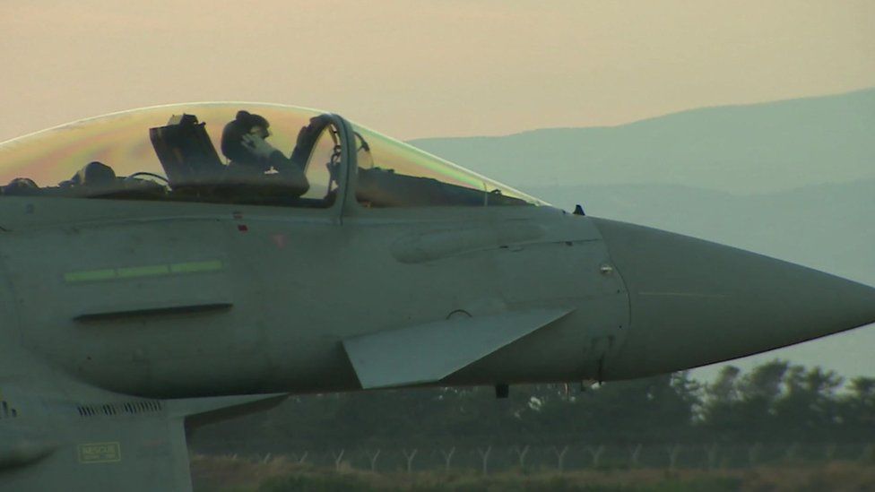Cockpit of an RAF Tornado about to take off from RAF Akrotiri