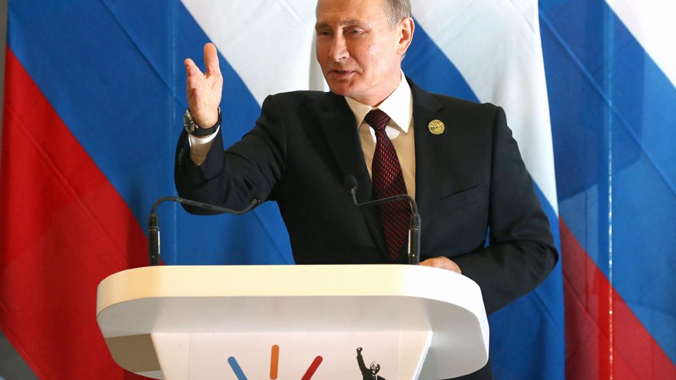 Vladimir Putin in South Africa in 2018