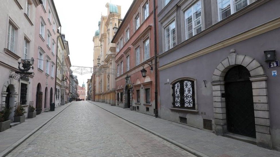 Старый город в Варшаве, Польша. Фото: 15 марта 2021 г.