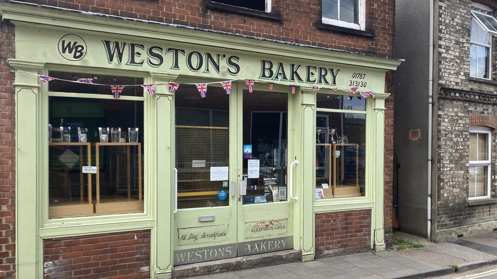 Weston's Bakery en Gaol Street, Sudbury