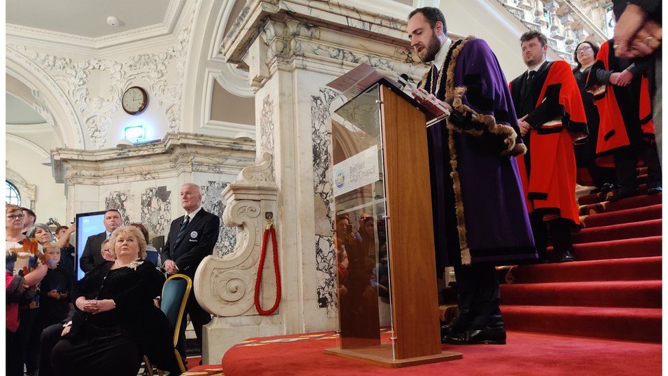 Belfast City hall proclamation