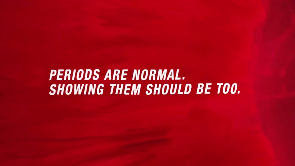 writing which says 'periods are normal. showing them should be too'