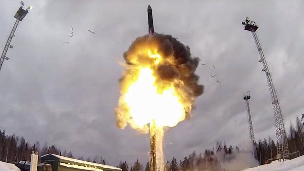 Russia test fires an intercontinental ballistic missile