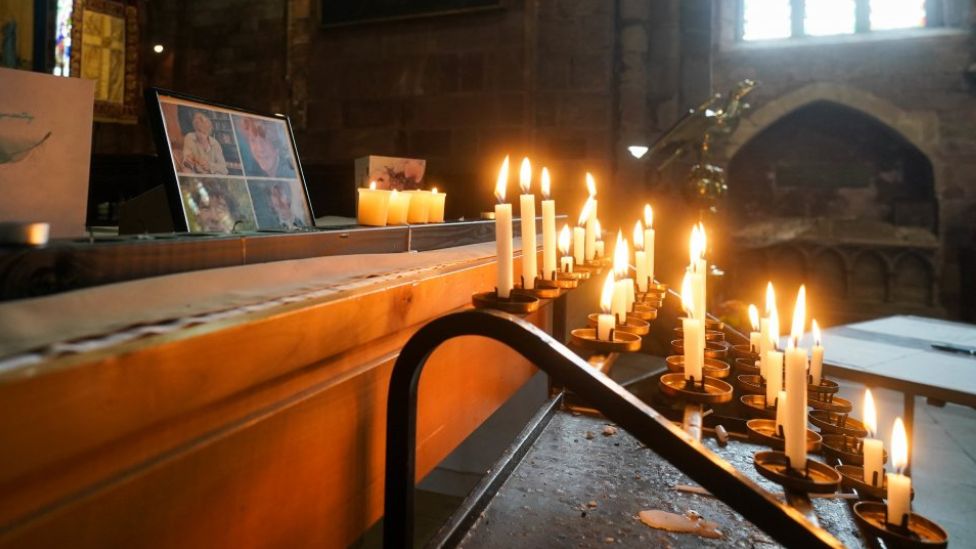 Candles at Shrewsbury Abbey