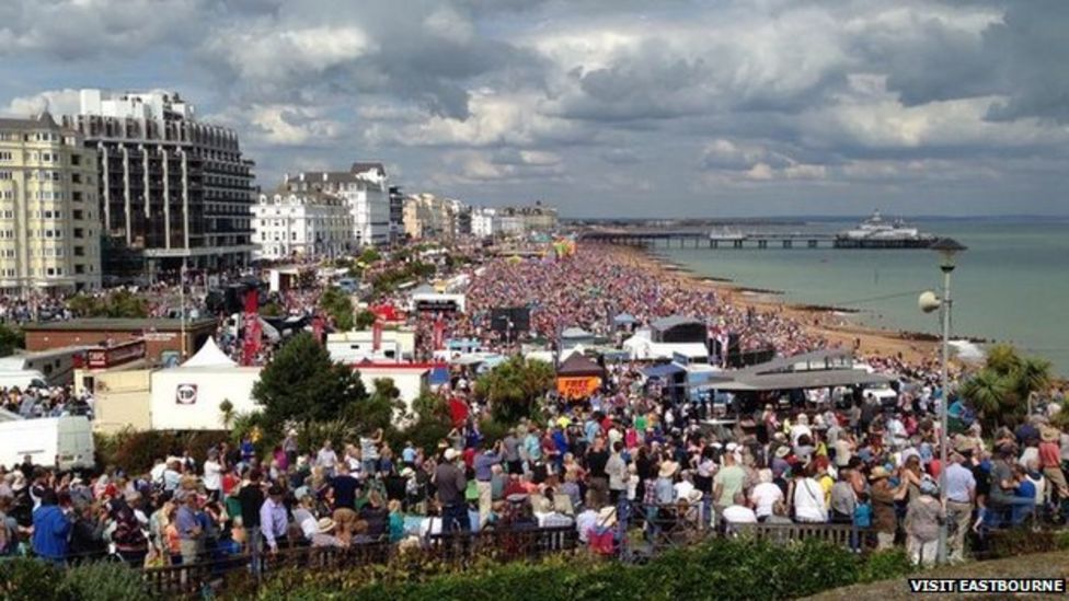 Two arrested after fight at Eastbourne airshow BBC News