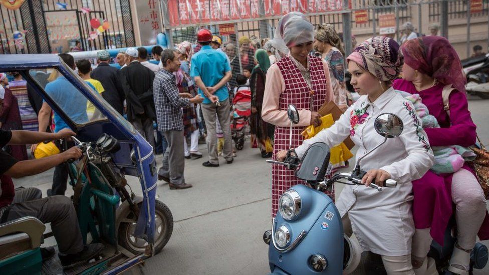 Uighurs in China's Kashgar City