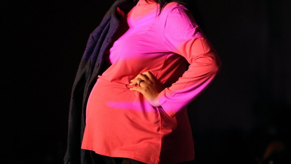 A pregnant Indian woman