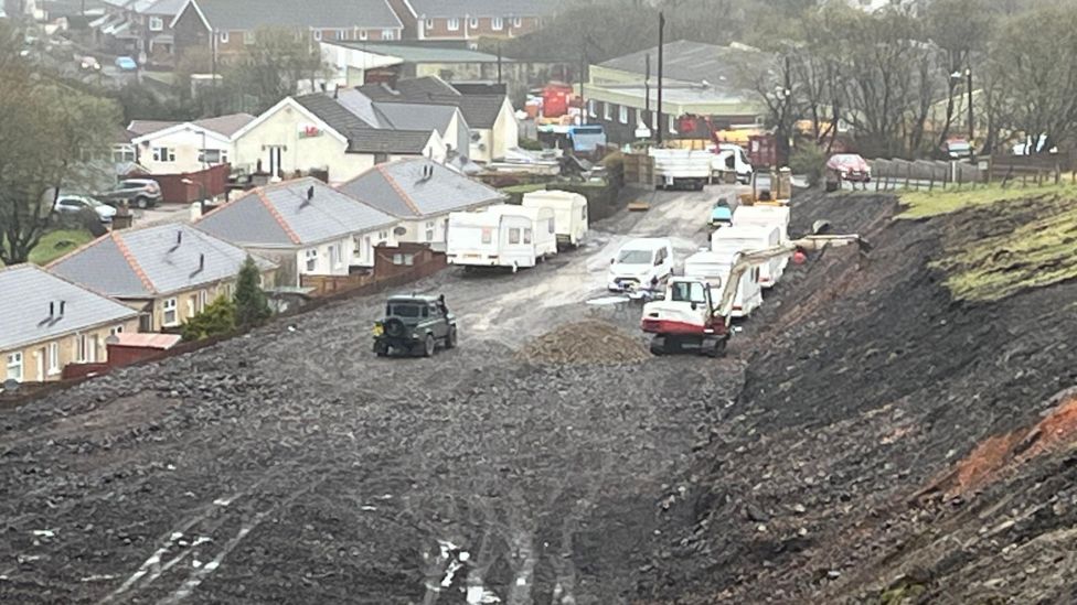 Nantyglo residents' landslip fears as travellers excavate behind homes ...