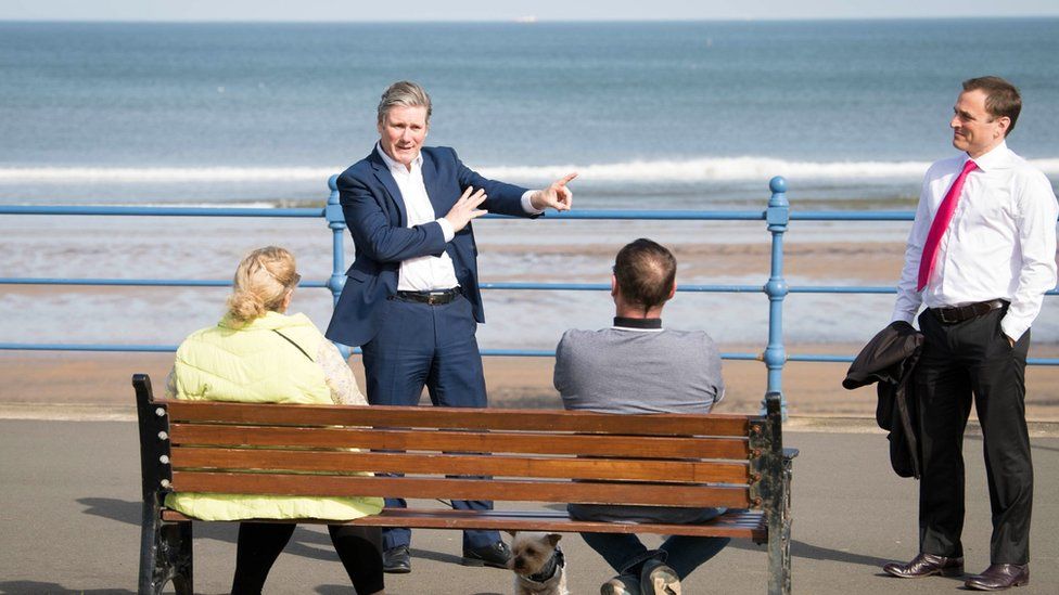 Keir Starmer campaigning in Hartlepool with Labour candidate Paul Williams