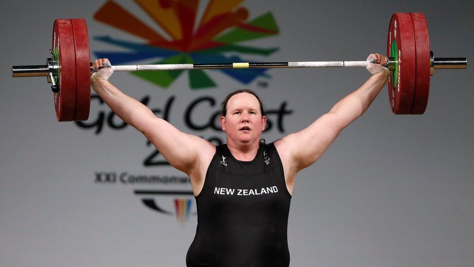 Laurel Hubbard lifting weights