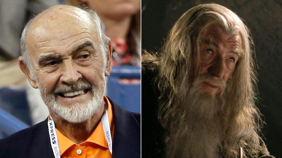 Sir Sean Connery and Sir Ian McKellen as Gandalf
