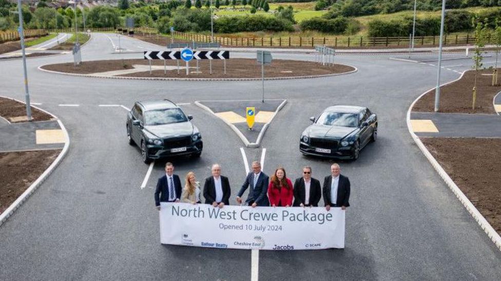 Crewe Work ends on £51m roadworks scheme after two years BBC News