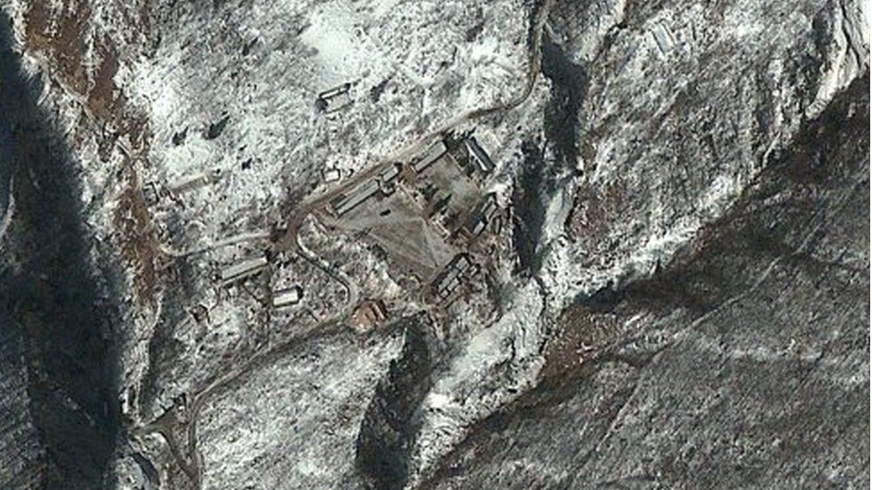 This DigitalGlobe satellite image of the Punggye-ni Nuclear Test Facility in North Korea was taken February 11, 2013.