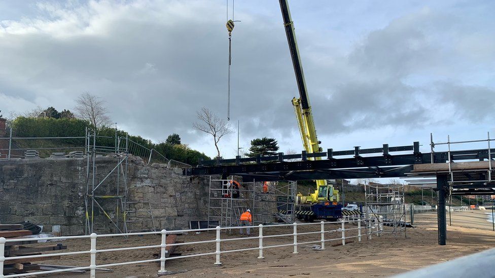 Work has started on the new pier