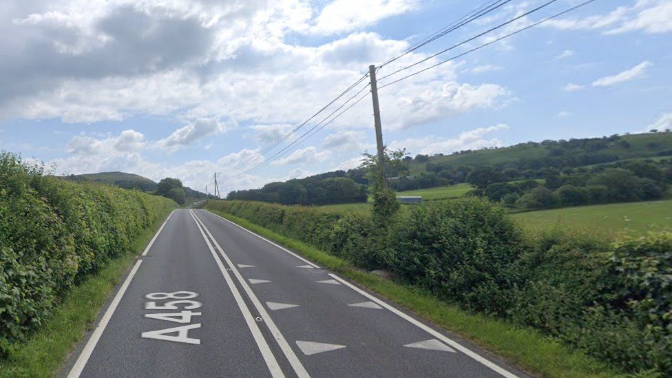 Powys Crash: Driver, 36, Dies In Two-vehicle A458 Collision - BBC News