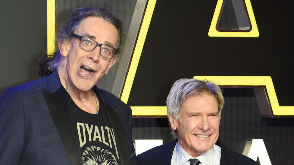 Peter Mayhew and Harrison Ford