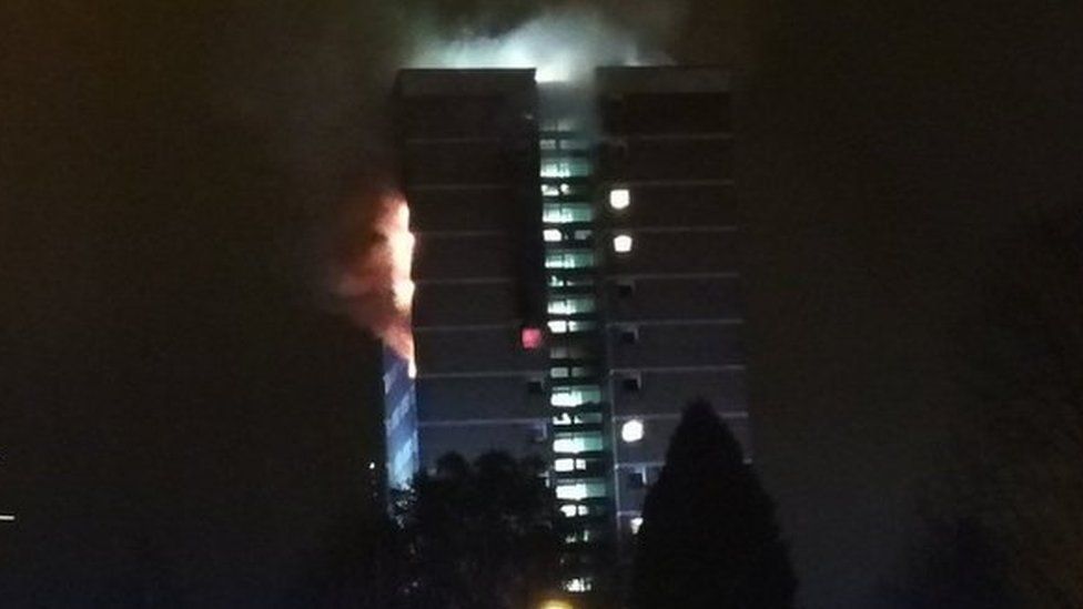 The fire at Coolmoyne House tower block