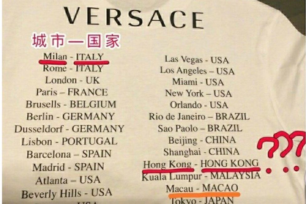 Versace apologises after T-shirt angers 