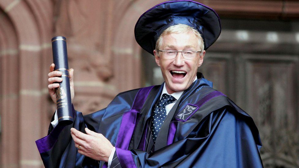 File photo dated 22/07/05 of Paul O'Grady after receiving an honorary fellowship from Liverpool John Moores University for services to entertainment.