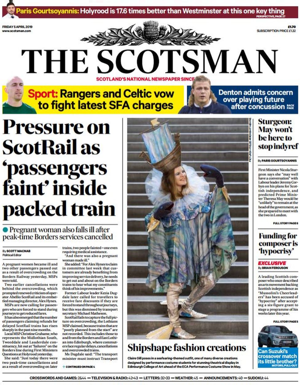 Scotland's papers Breast cancer deaths probed and JK Rowling fraud