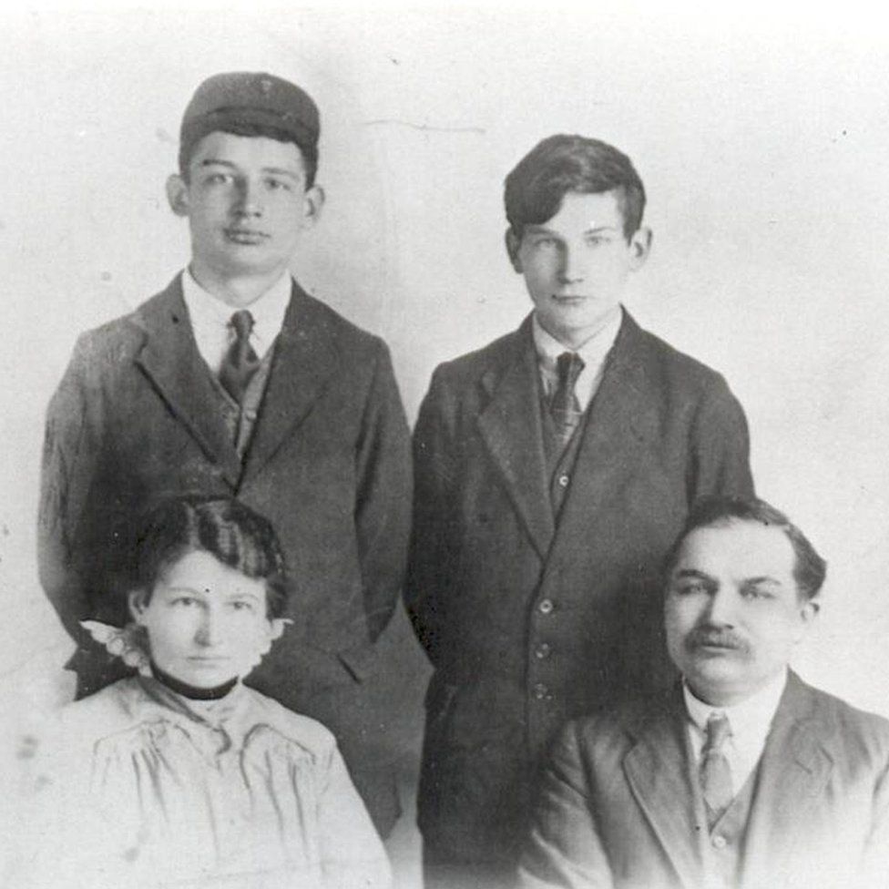 The Fisher family, with William top left