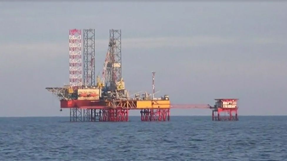 Gas platforms in the Black Sea