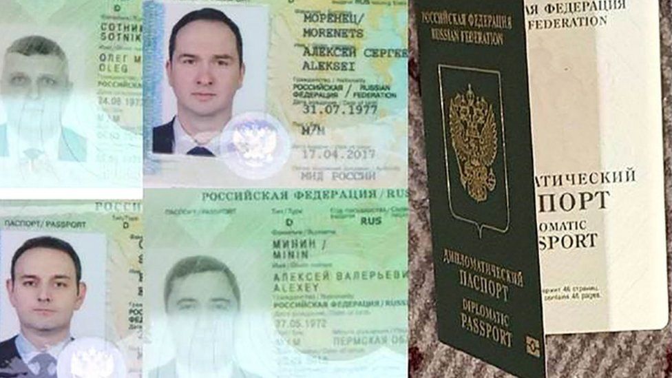 Russian diplomatic passports use dby alleged Russian agents in the Netherlands