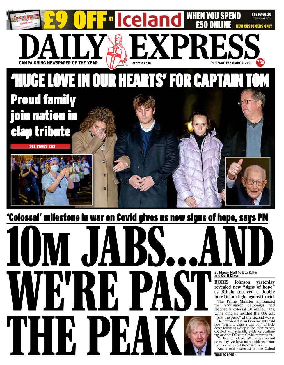 Daily Express front page