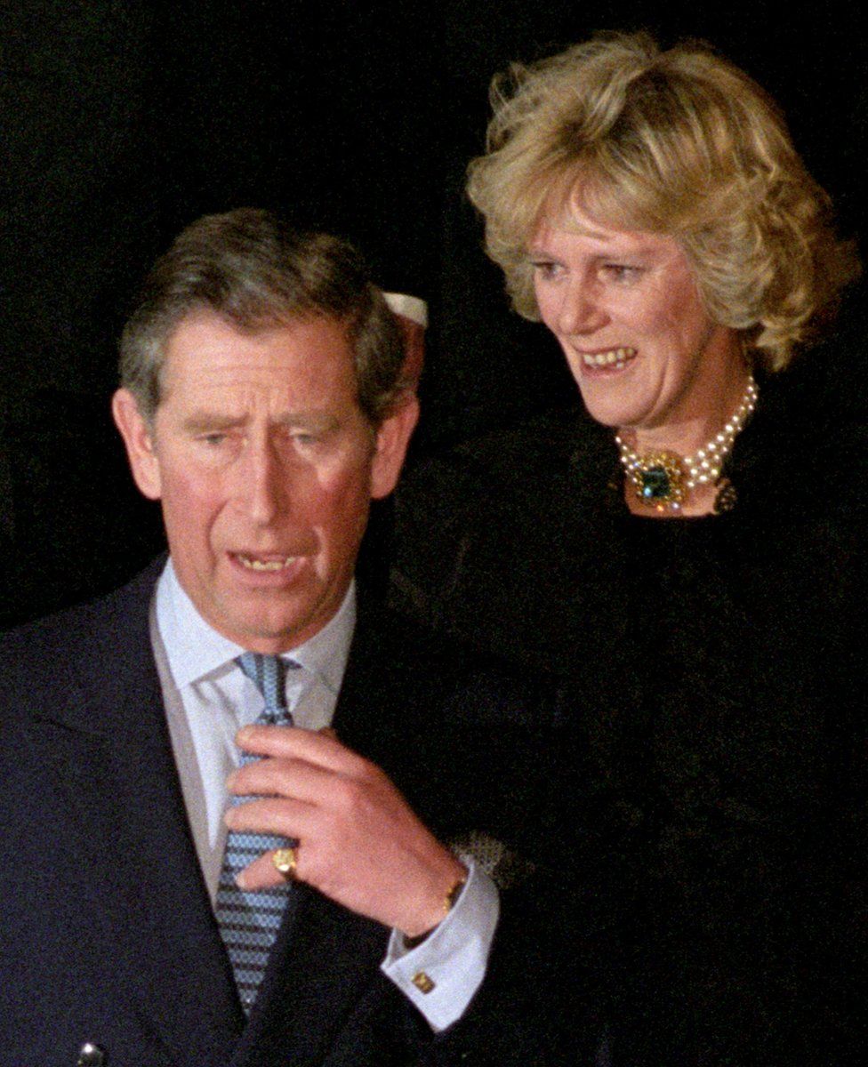 Prince of Wales and Camilla Parker Bowles stepping out in public together for the first time at the Ritz Hotel in London